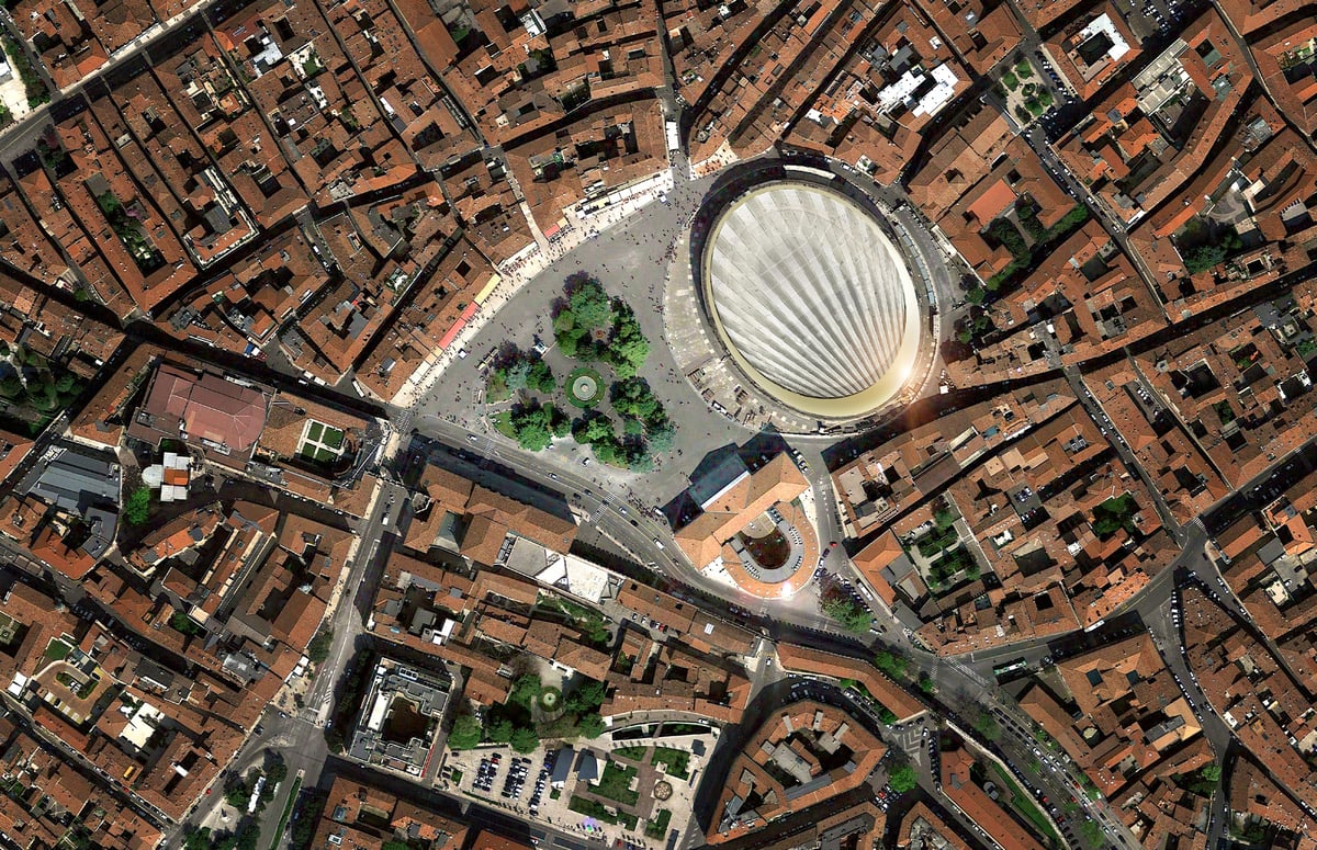 Die Arena di Verona von oben