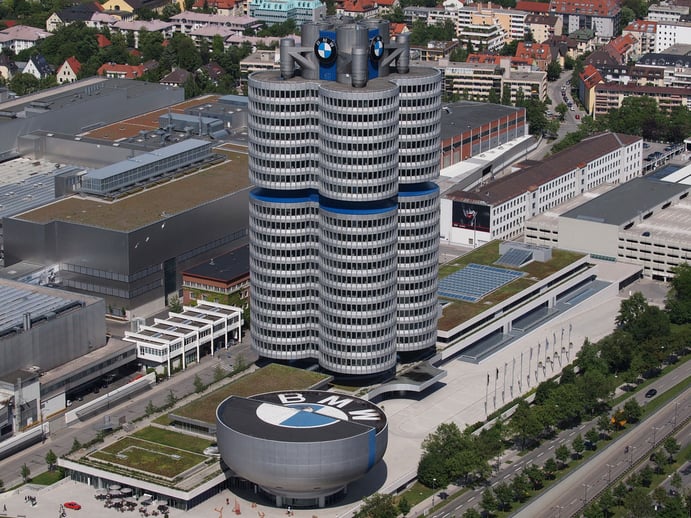 BMW-Four cylinder and the BMW-Museum in Munich